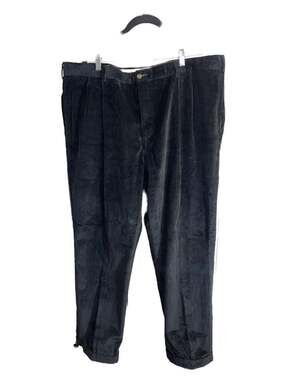 Vintage Tommy Hilfiger Pleated Black Corduroy Pants Cuffed 44x30 bought new wor